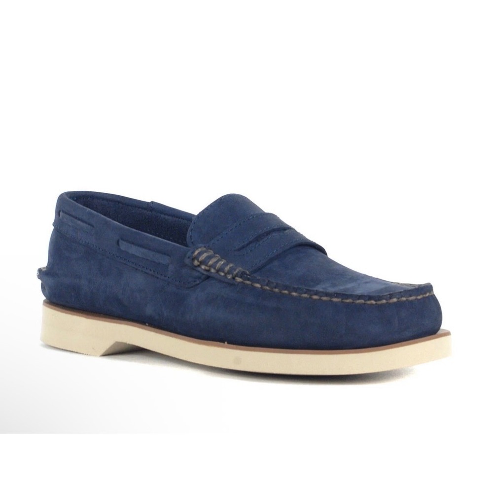 Sperry Top-Sider Mens 5 EU 37 Penny‎ DS Navy Nubuck Loafers Boat Shoes STS25175